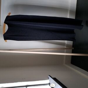 NWT Issey Miyake Dark Navy asymmetrical pleated midi dress Small to Medium